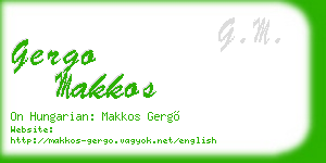 gergo makkos business card
