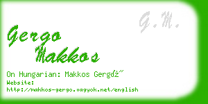 gergo makkos business card